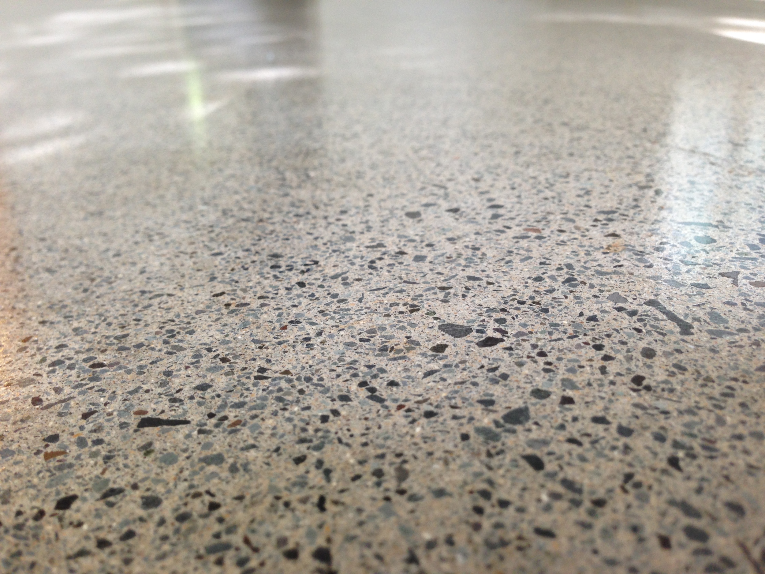 Polished concrete interiors