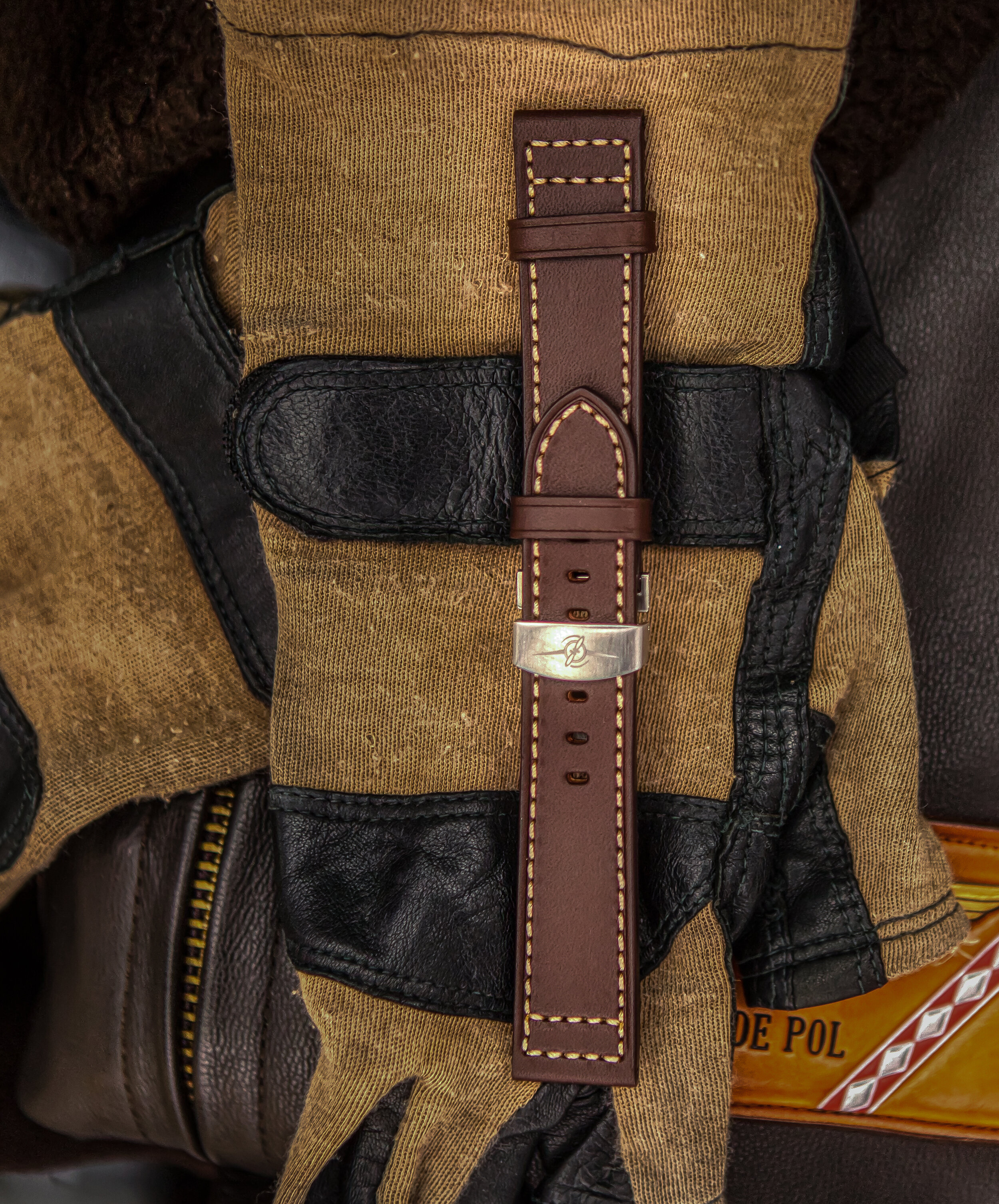Brown leather band