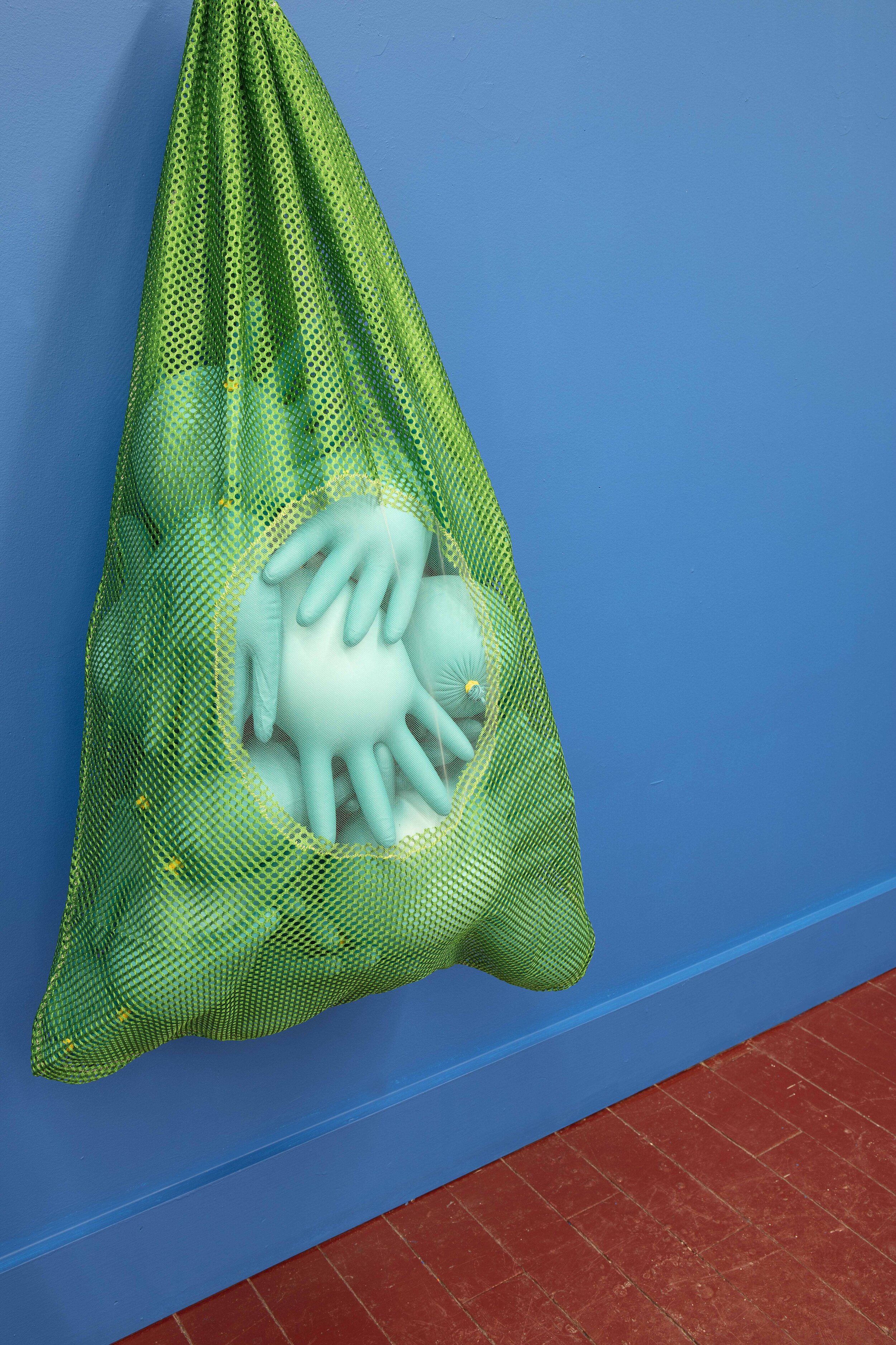 Halt; a collection of gestures; a Glove sack (detail) (Copy)
