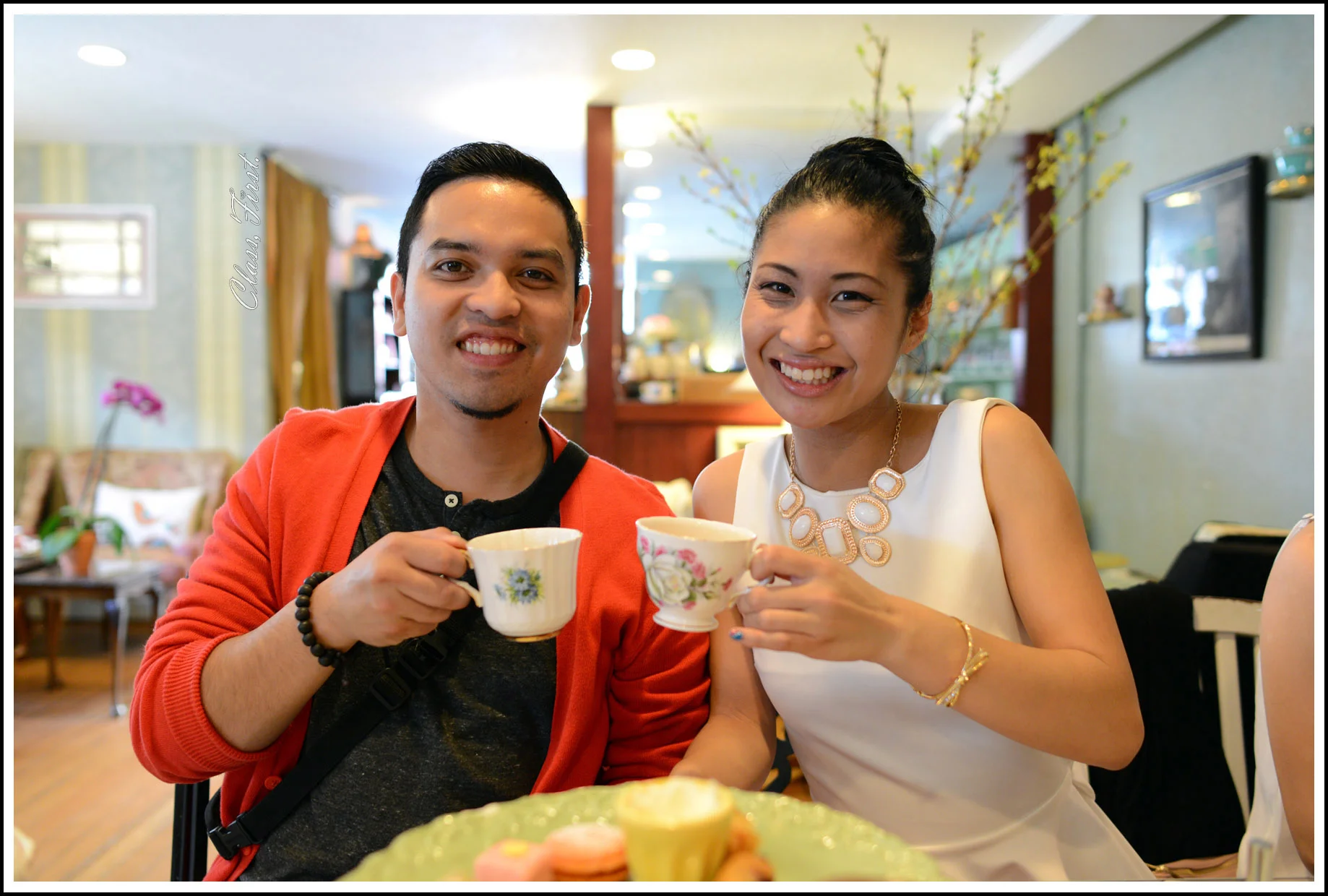 Cheers! even our boyfriends enjoyed a chill afternoon of tea, after a night out. 