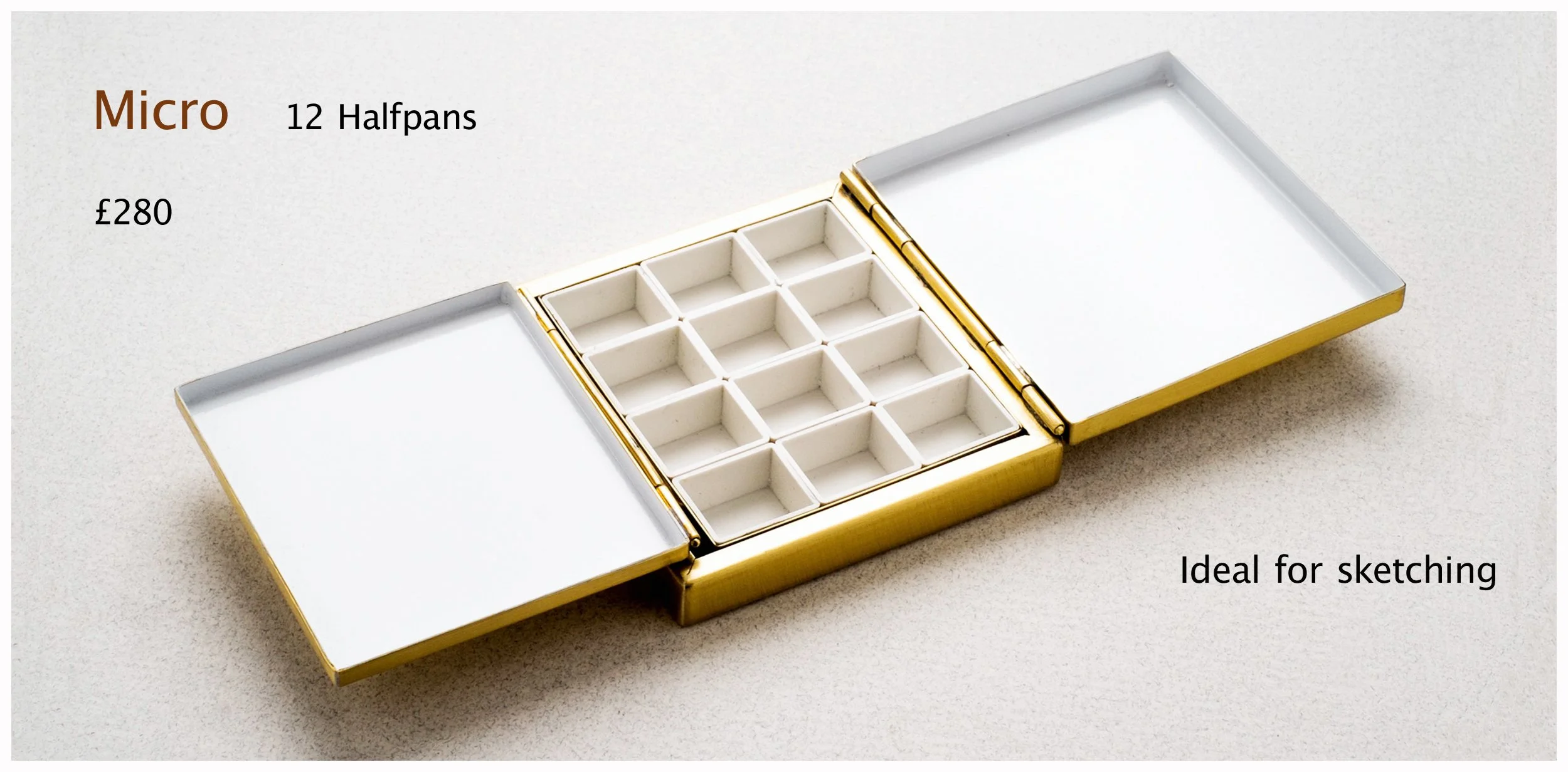 Brass paintbox for sketching