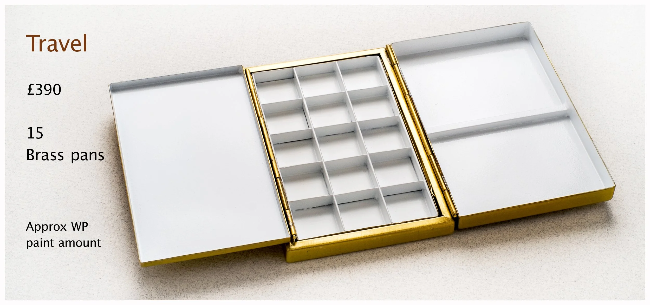 Watercolour Brass Paintbox for travel