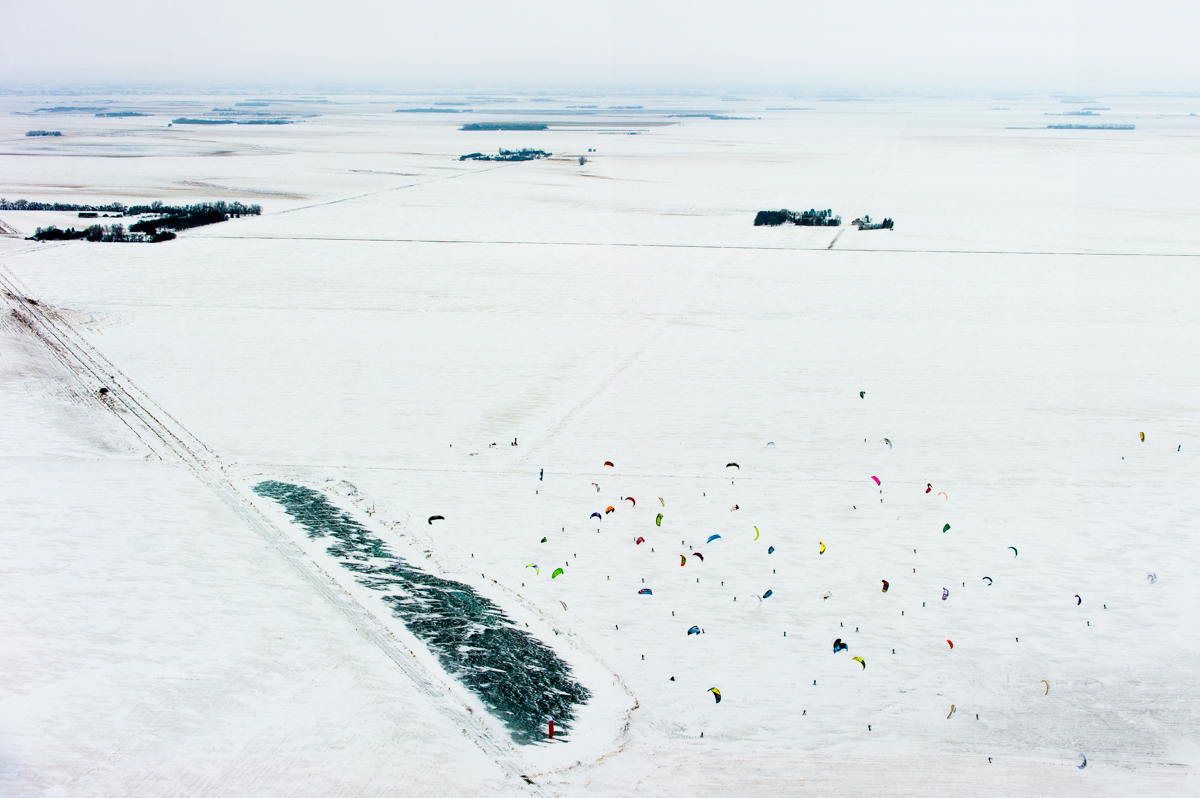  Competitors perform in Red Bull Kite Farm on a field in Regina, Canada on February 15th, 2015 