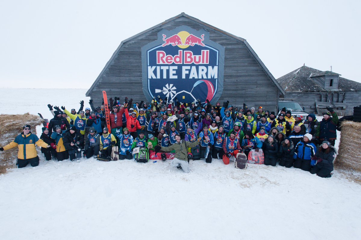 compete in Red Bull Kite Farm on a field in Regina, Canada on February 15th, 2015