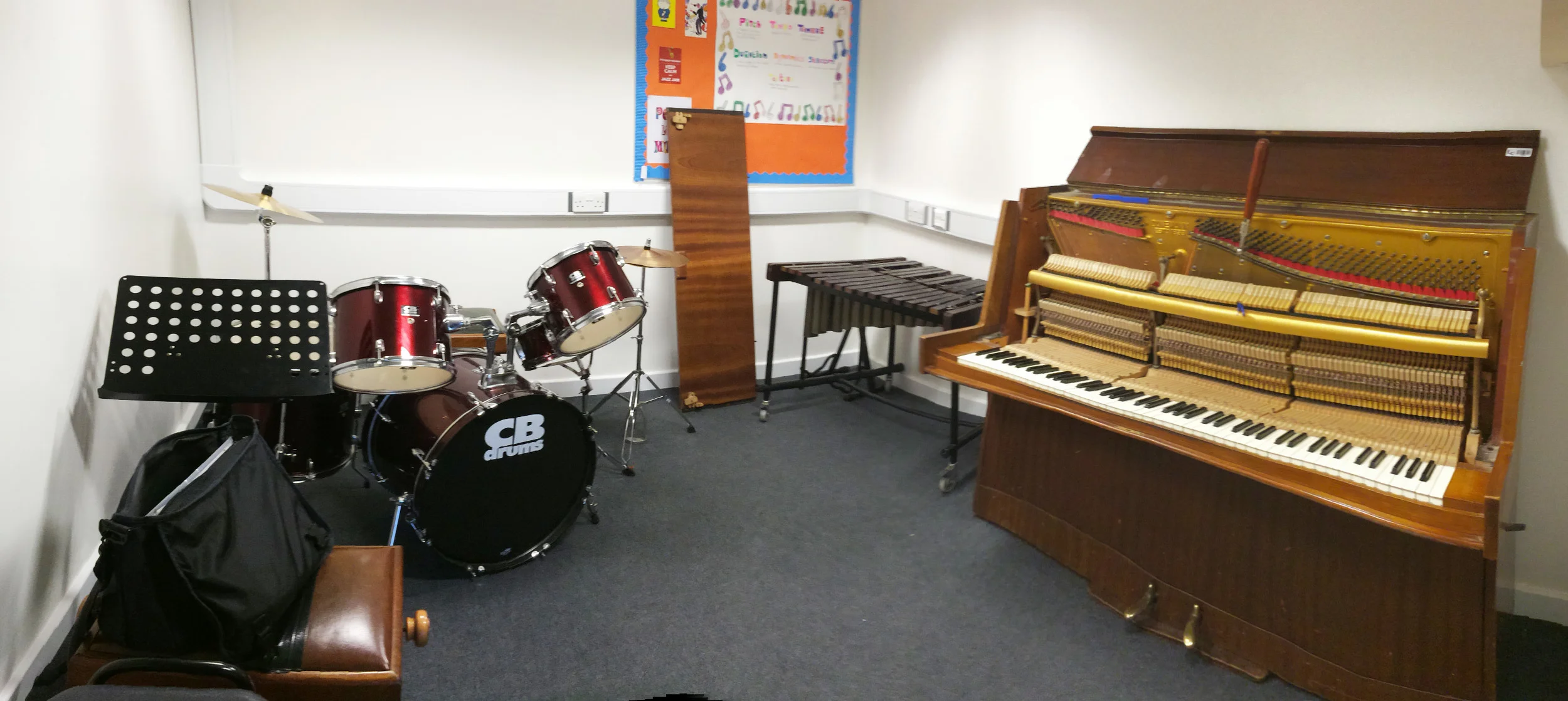 Standard school piano.