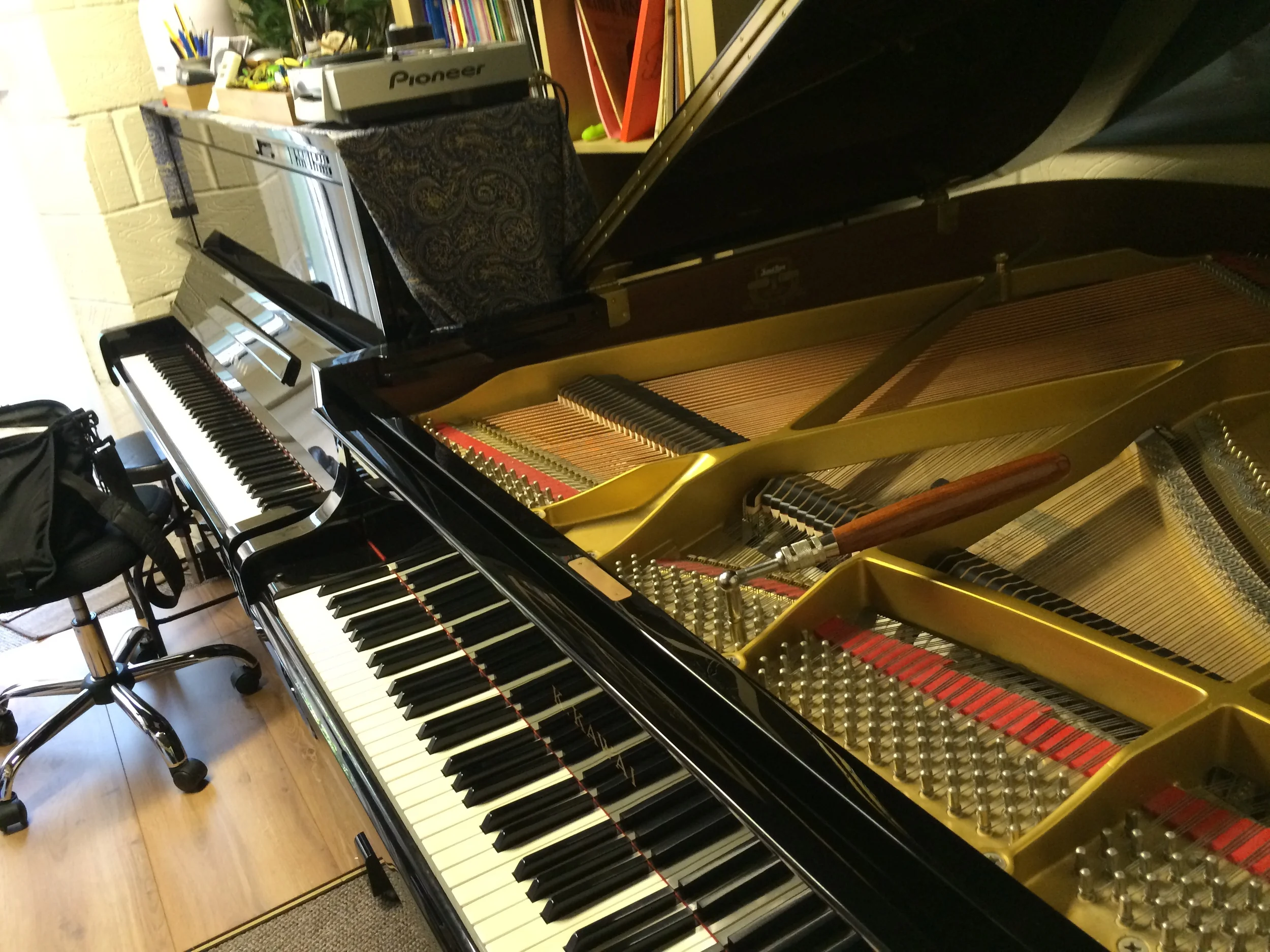 Two pianos in teachers home