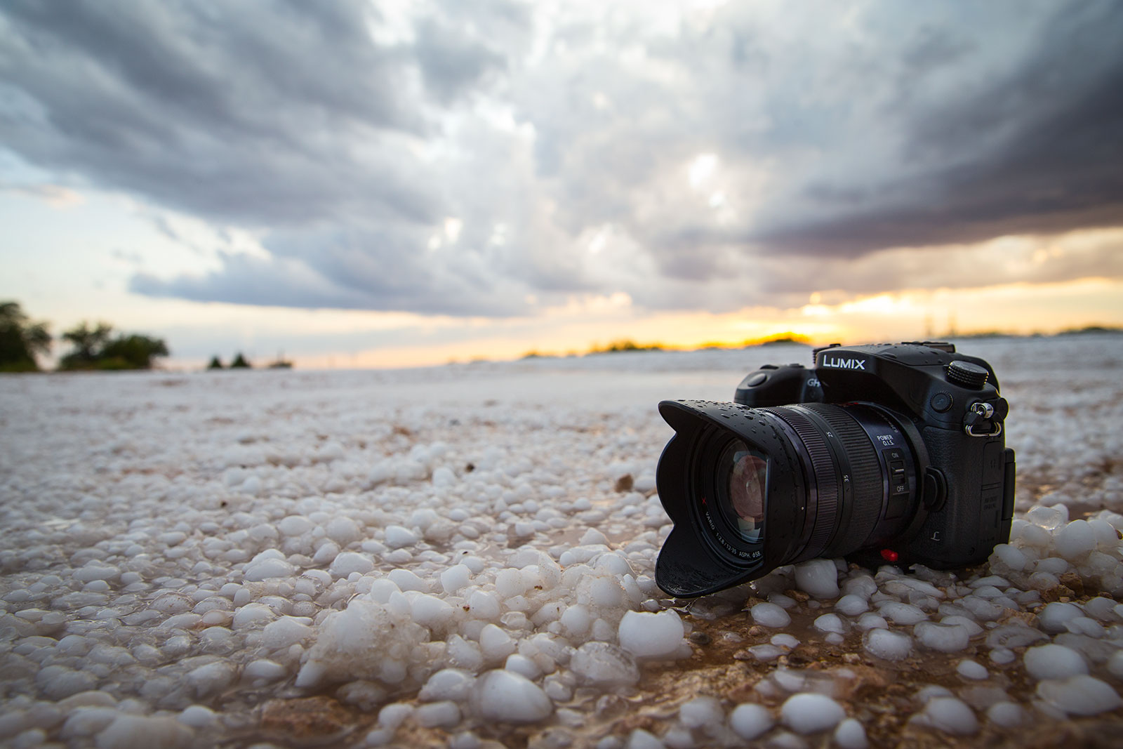 Panasonic GH4 chilling out after a punching a hail core in New Mexico