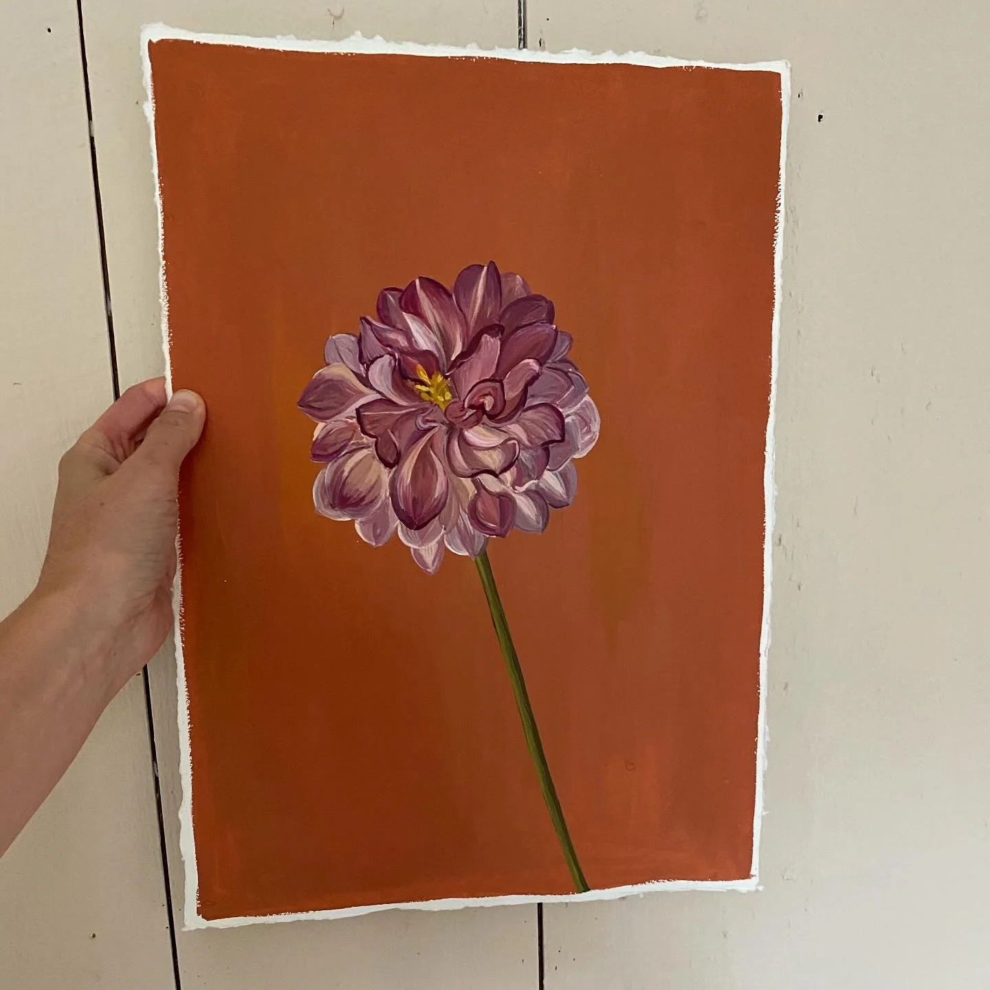 Finishing touches #dahliapainting