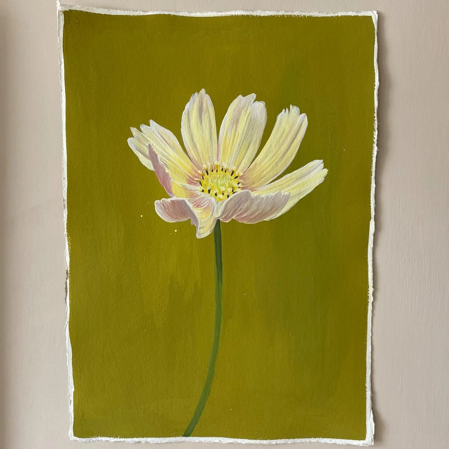 I forgot how much I love painting cosmos #workinprogress