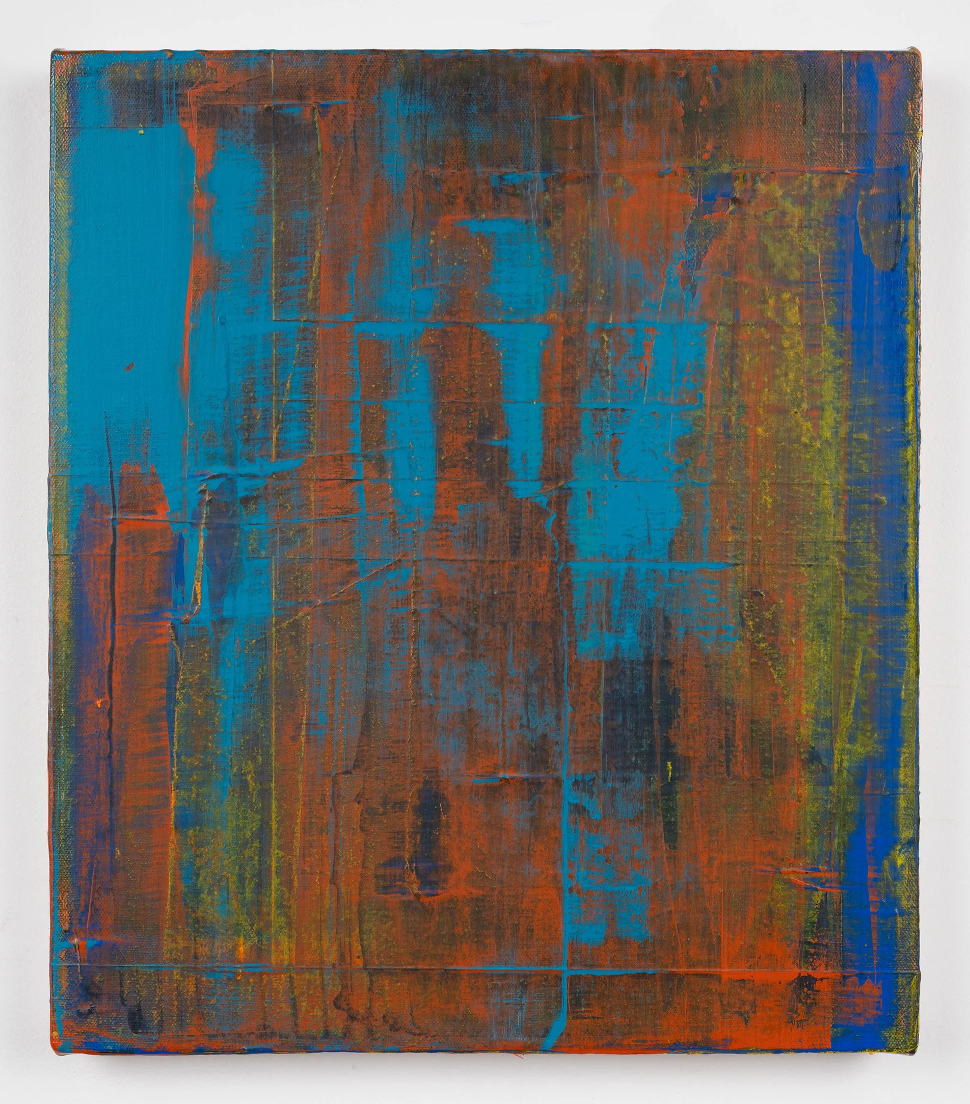 Blue Scan 2026
 Acrylic and Hanji Paper on canvas
 16 x 12 inches