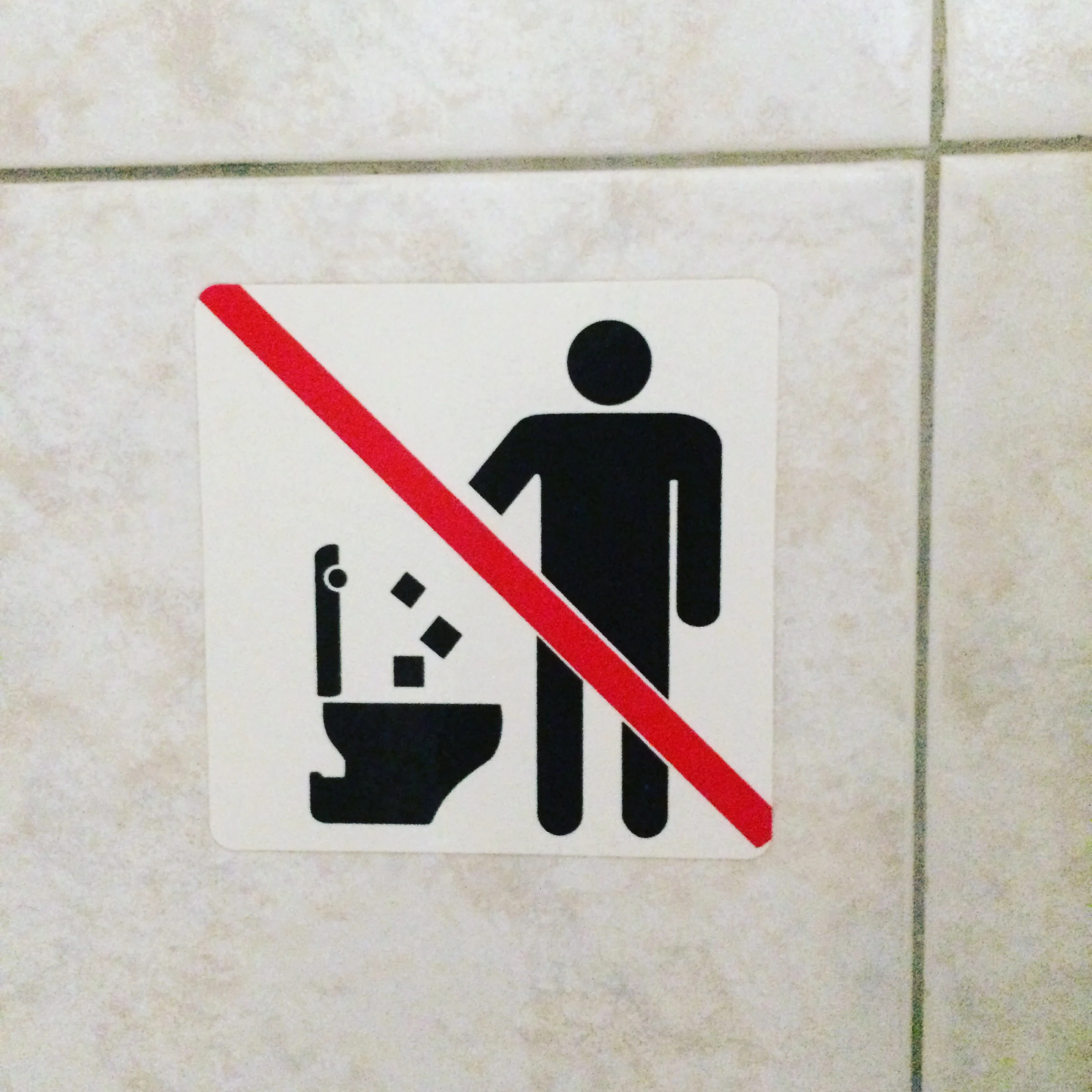 They'll cut your arm off if you put squares in the toilet.