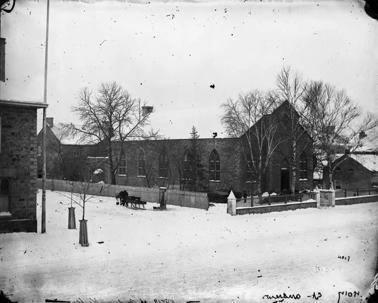 Previous church building. William James Topley/Library and Archives Canada/PA-009220