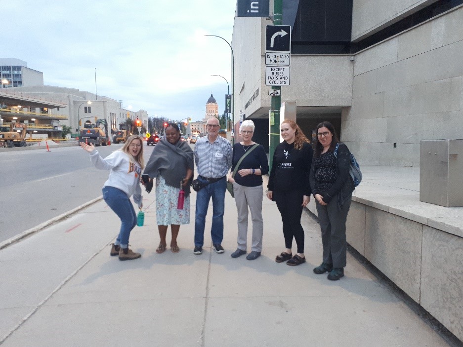 Photo: members of St Andrew’s arriving in Winnipeg, June 15th