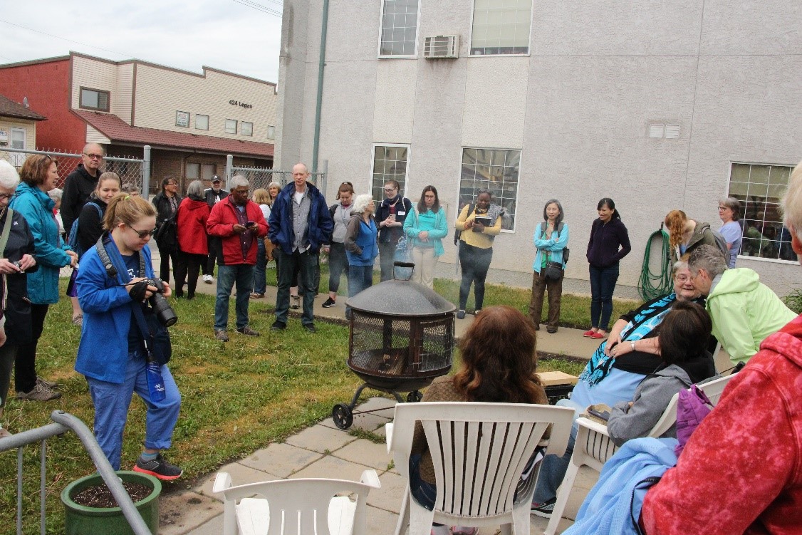 Photo: arrival at Place of Hope Presbyterian Church