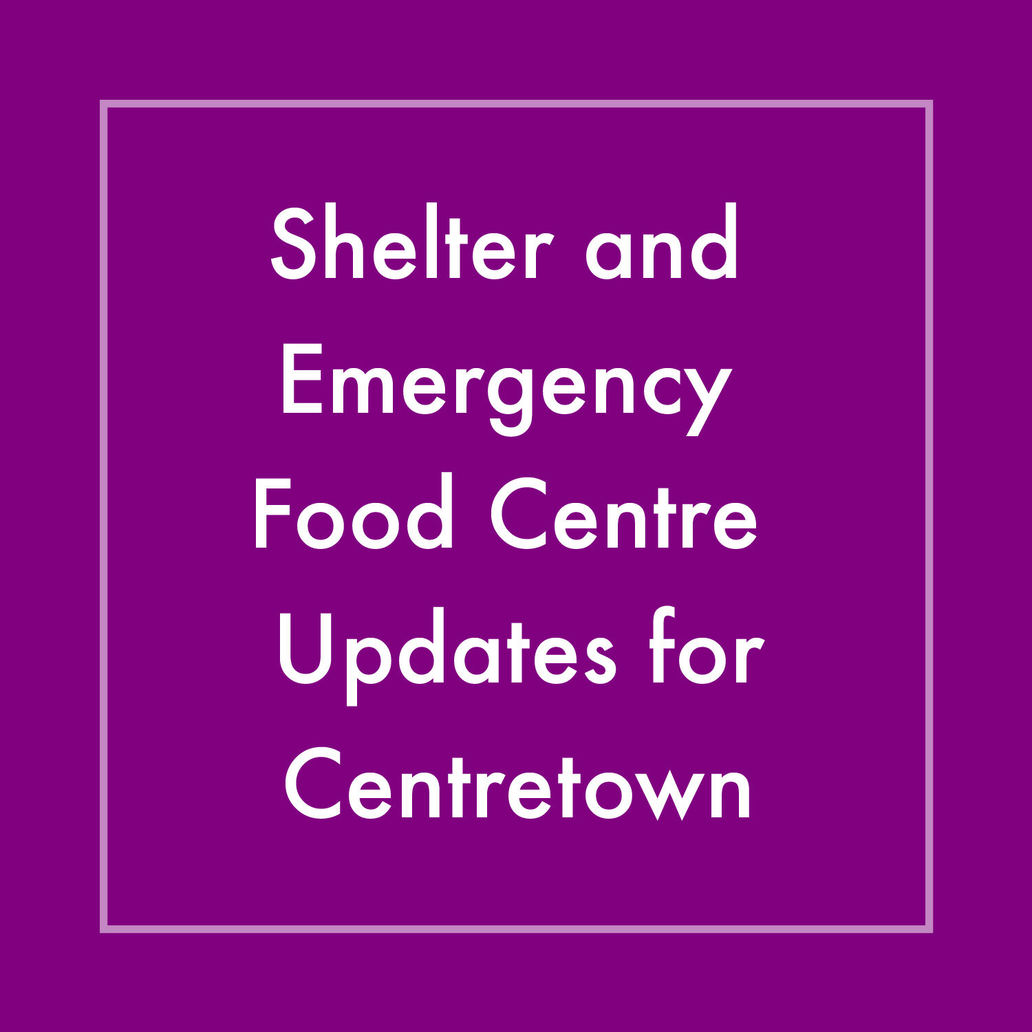 Food and Shelter