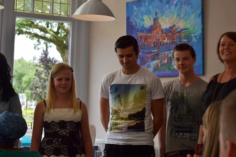 Felicia, Nina, Jeffrey en Rosemarie