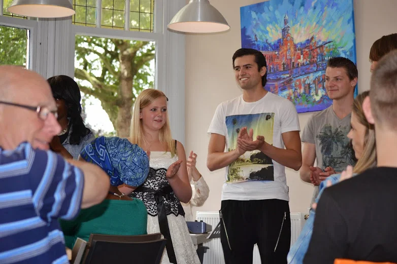 Felicia, Nina, Jeffrey en Rosemarie