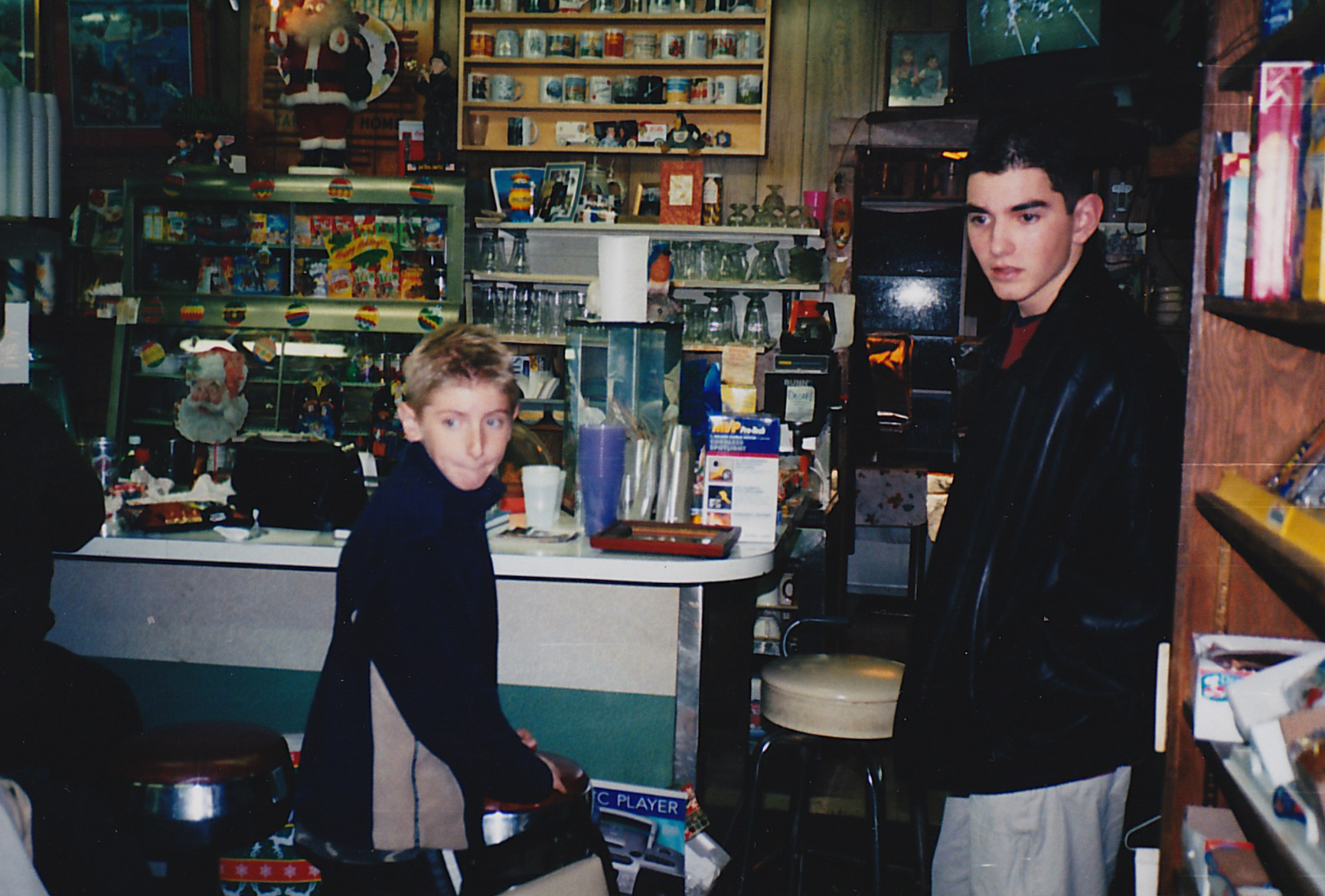  Grandchildren of Bill Crowley (Bruce and Kip), hanging out at "The Store,"  circa 2000  