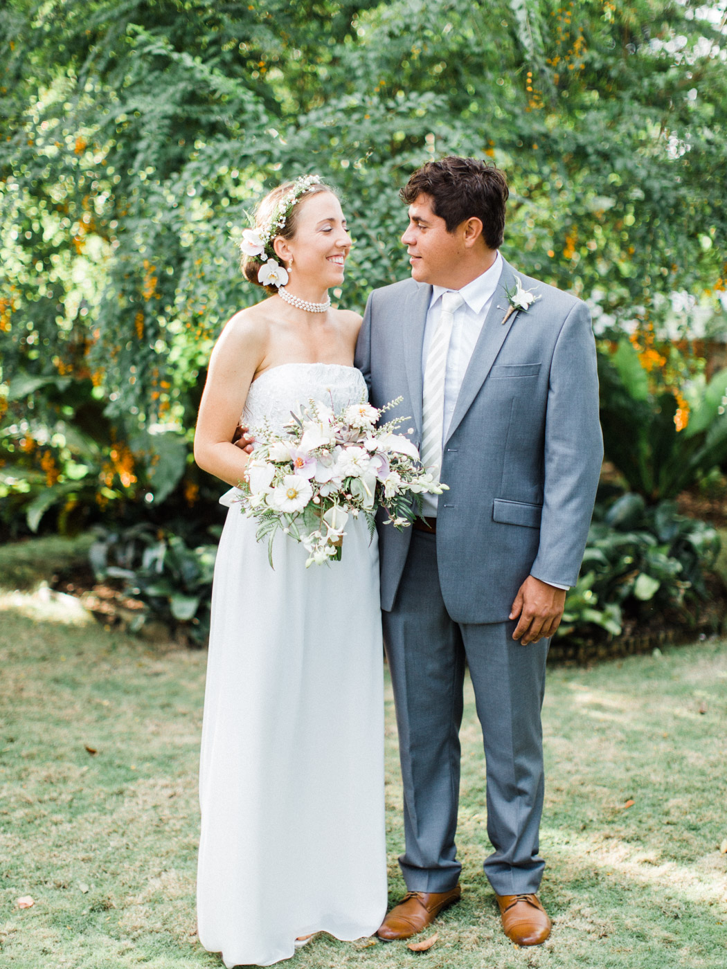 Backyard tropical wedding in barbados