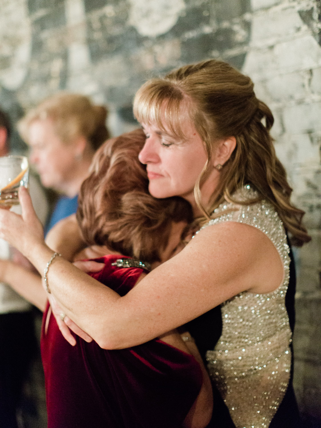 Emotional natural father daughter dance photograph from intimate Italian wedding at The Burroughes. Captured by Toronto wedding photographer Corynn Fowler Photography.