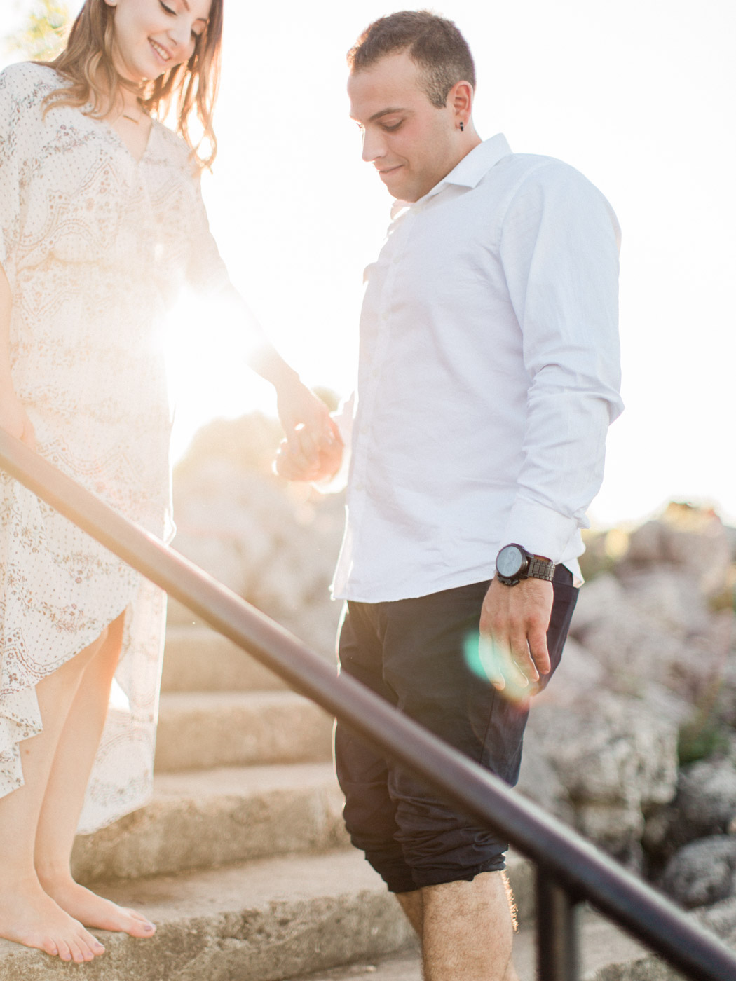 collingwood record shop engagement session with coffee and tacos