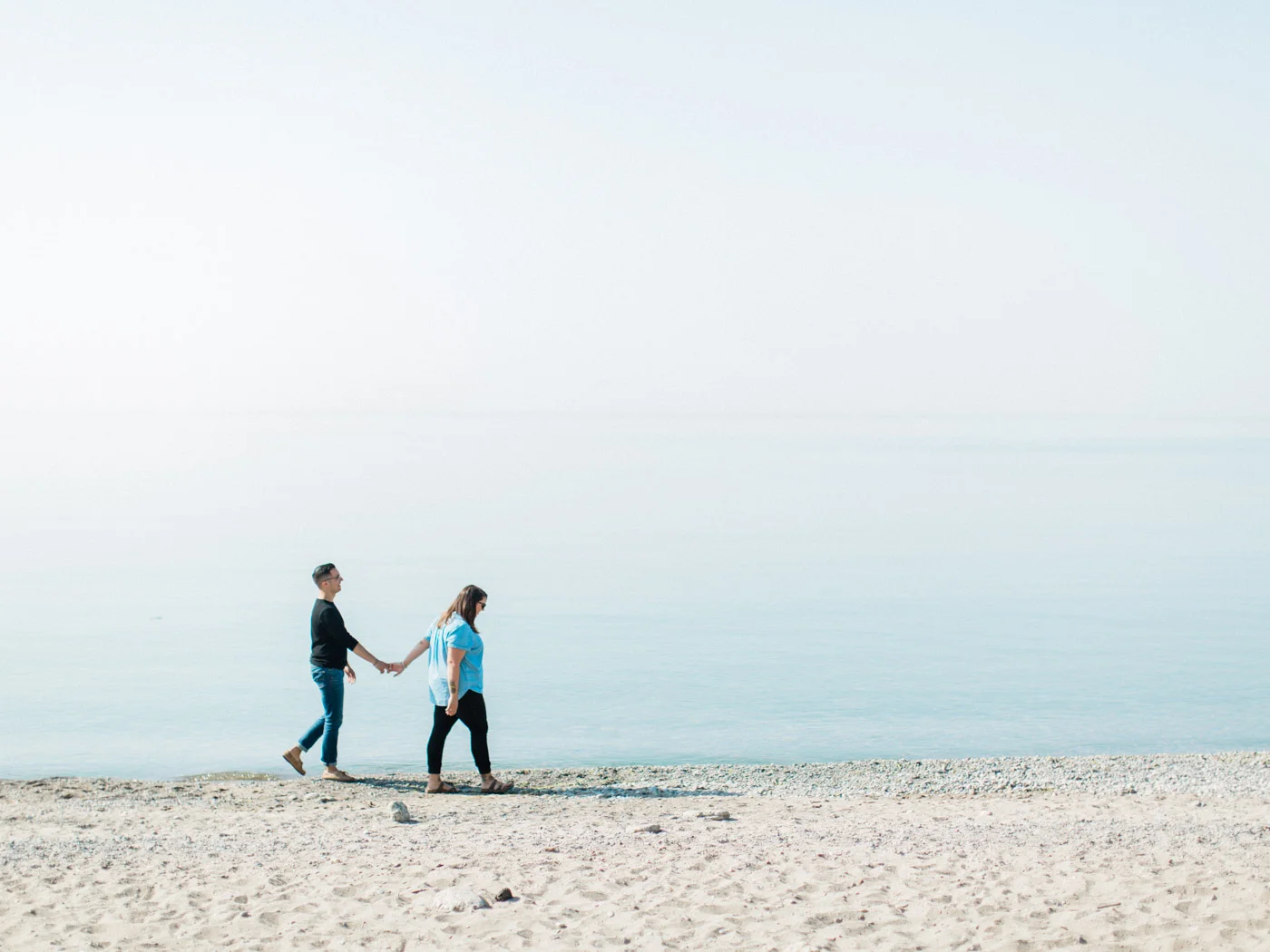 cozy musical at home engagement session in the beaches