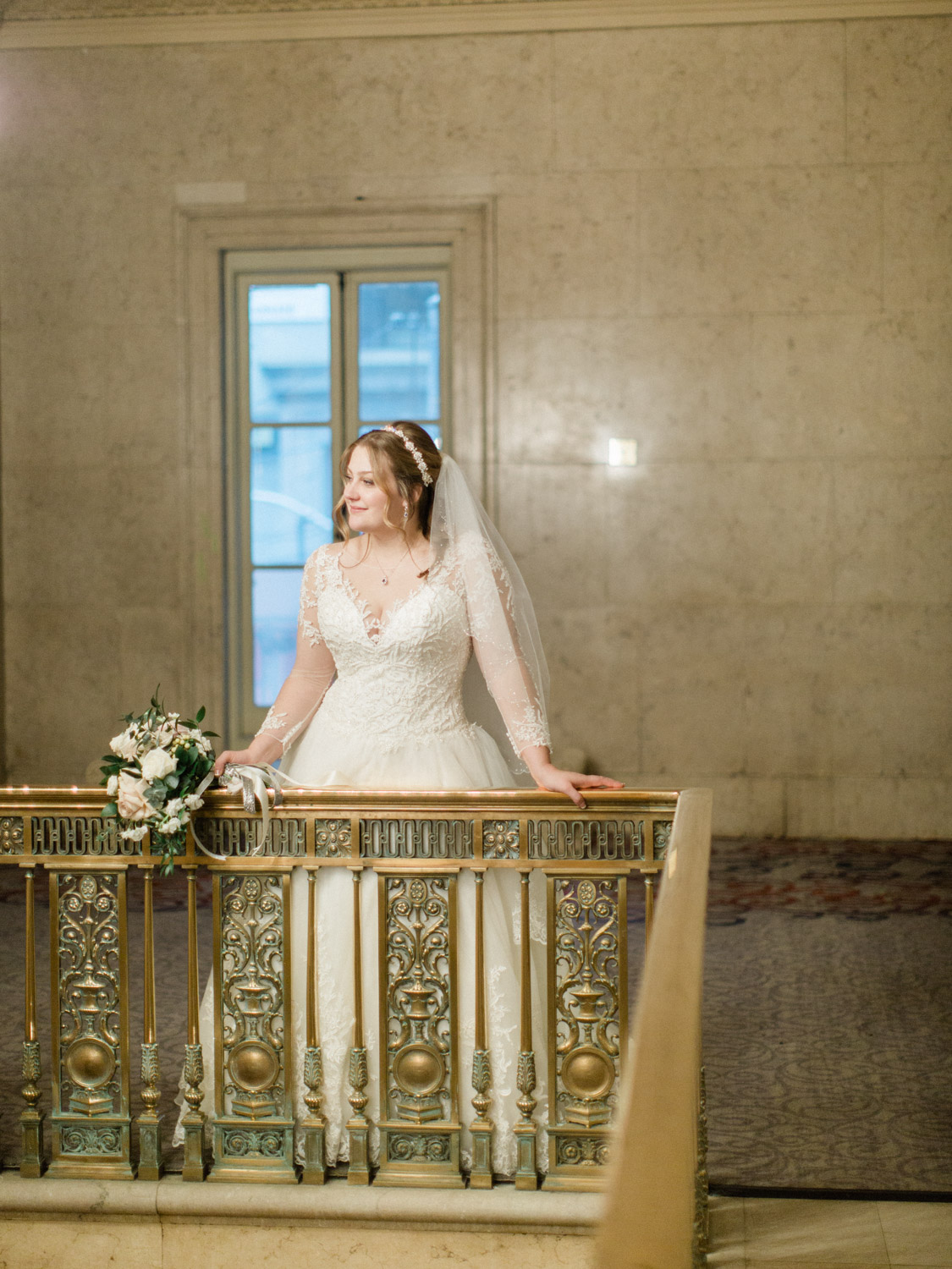 Timeless winter wedding photographs at one king west hotel, by toronto photogrpaher corynn fowler photography