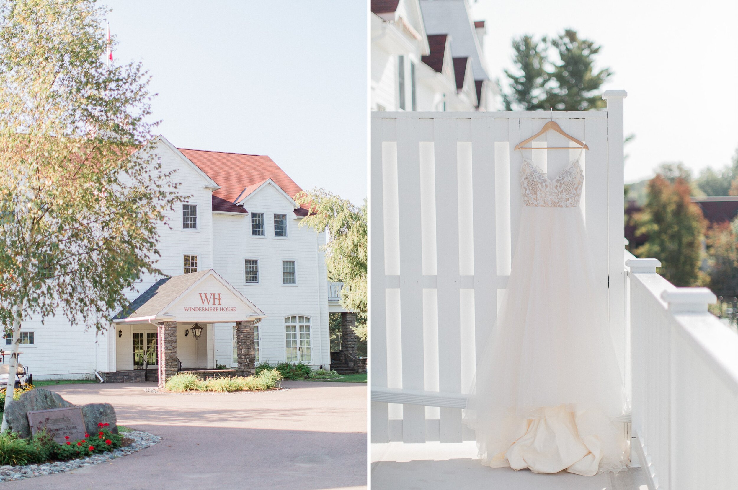 Lakeside wedding at windermere house in muskoka on a sunny summer day