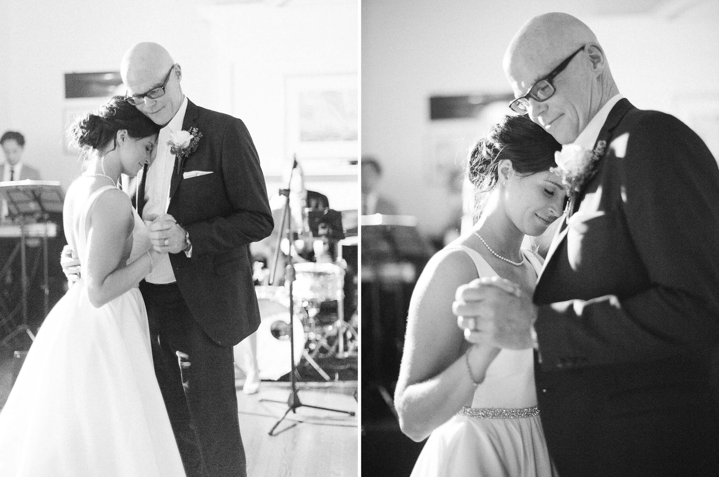 candid photograph of the father daughter dance at a wedding at the rcyc toronto