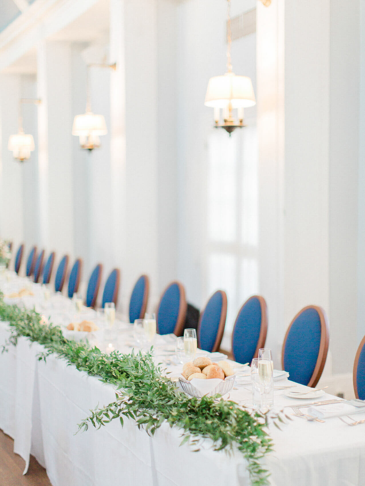 reception decor details from a nautical themed wedding at the rcyc toronto