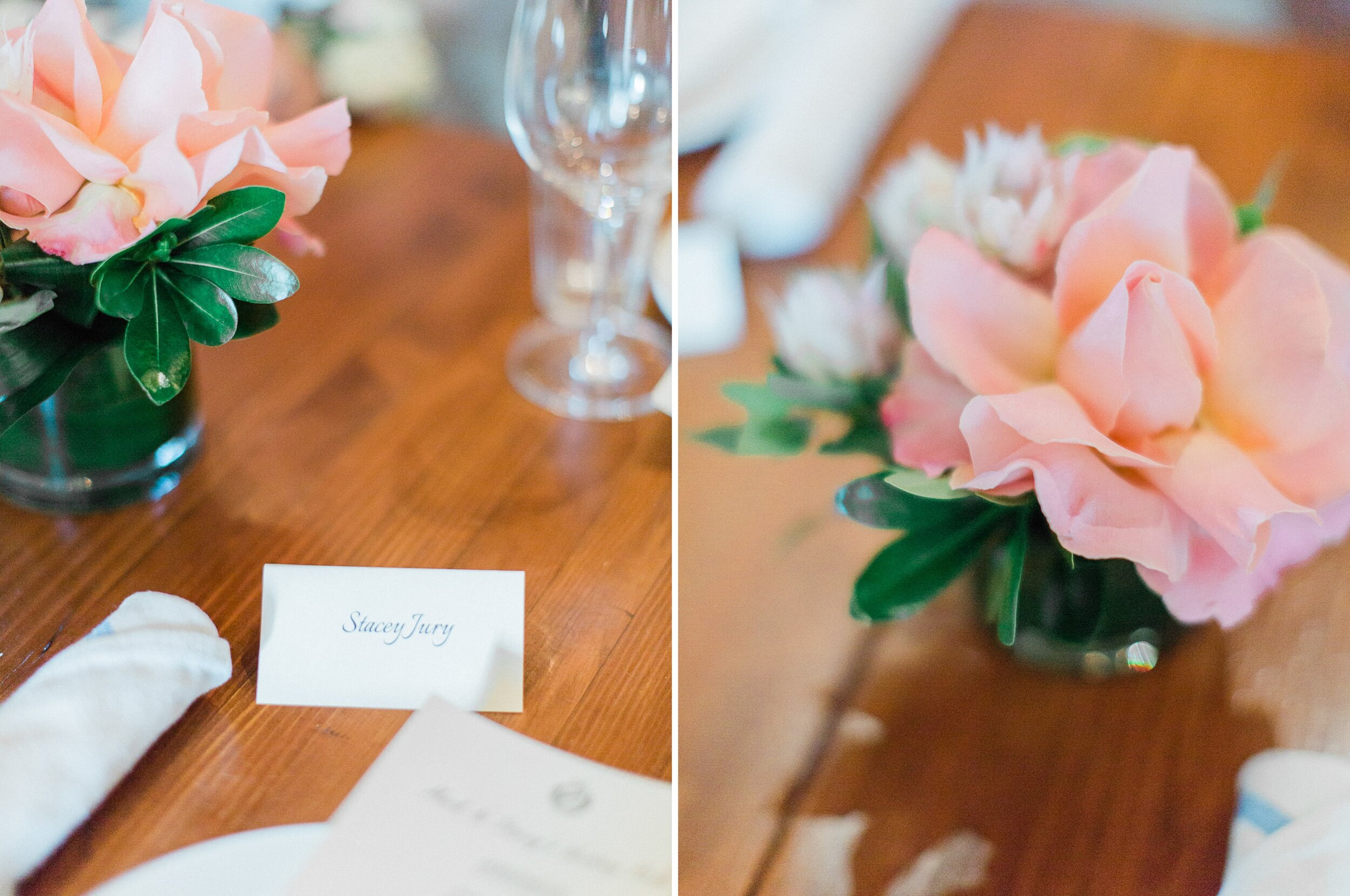 reception floral details from an intimate downtown toronto wedding at terroni restaurant