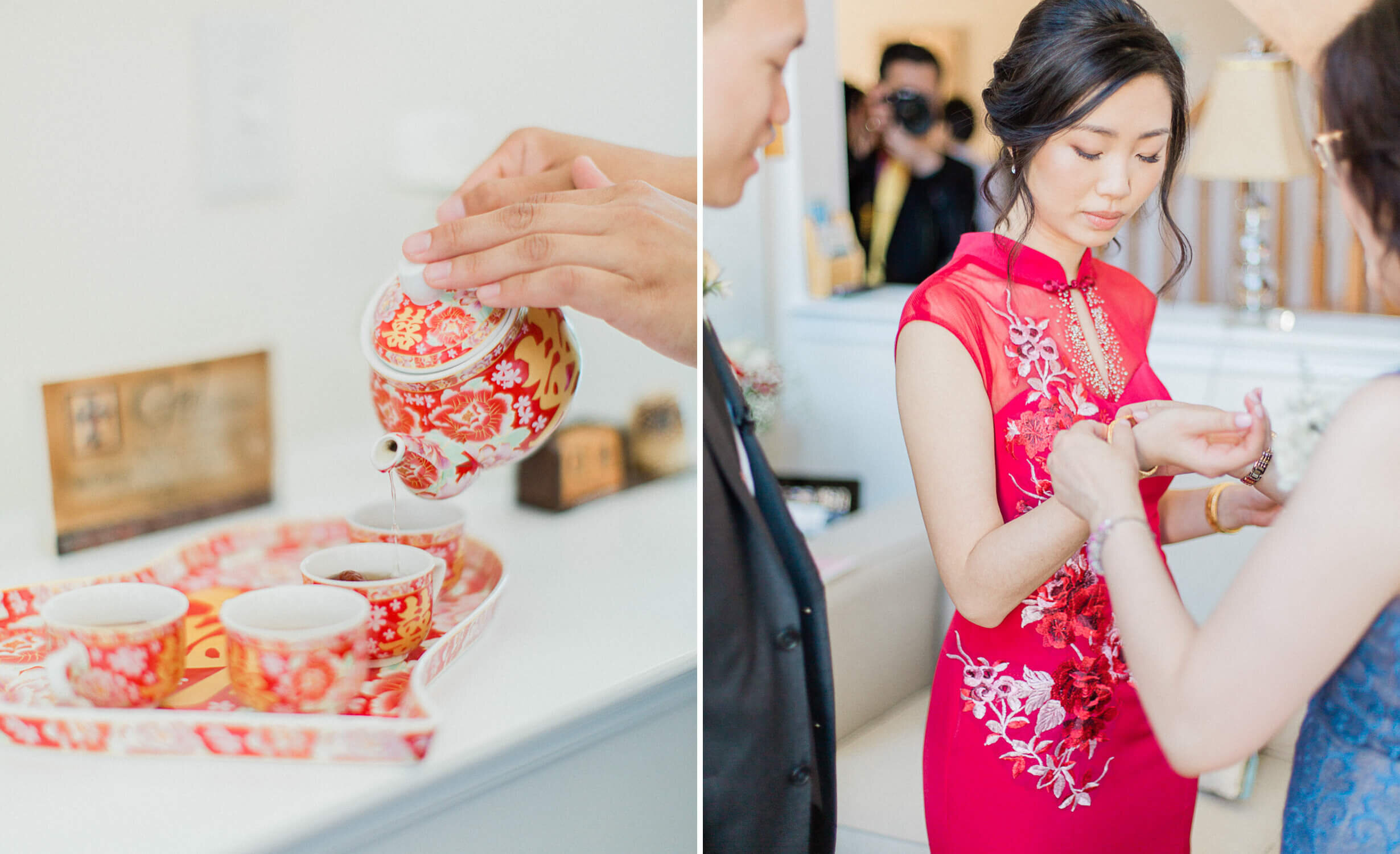chinese tea ceremony at a wedding at the manor in kettleby