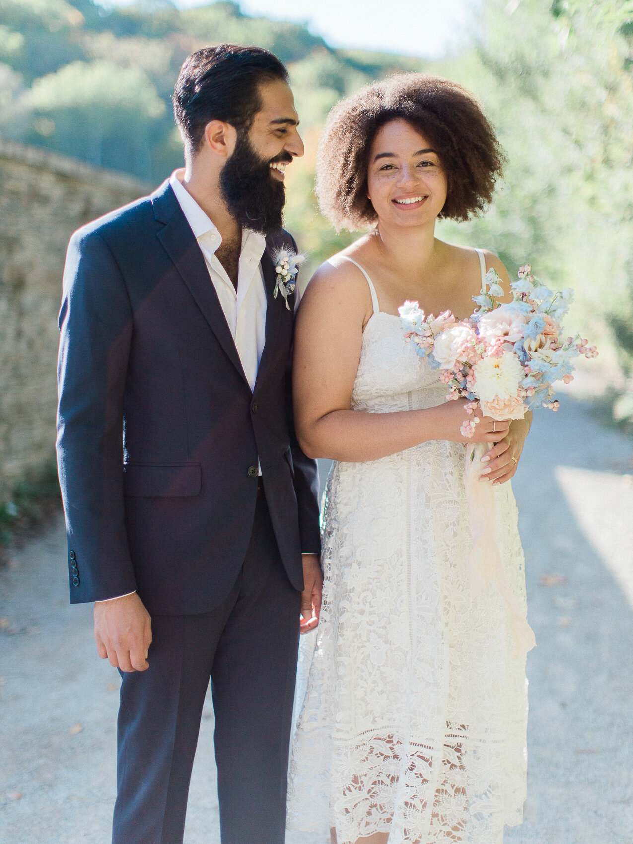 Wedding photographs from an elopement at the evergreen brickworks with the love by lynzie pop up chapel