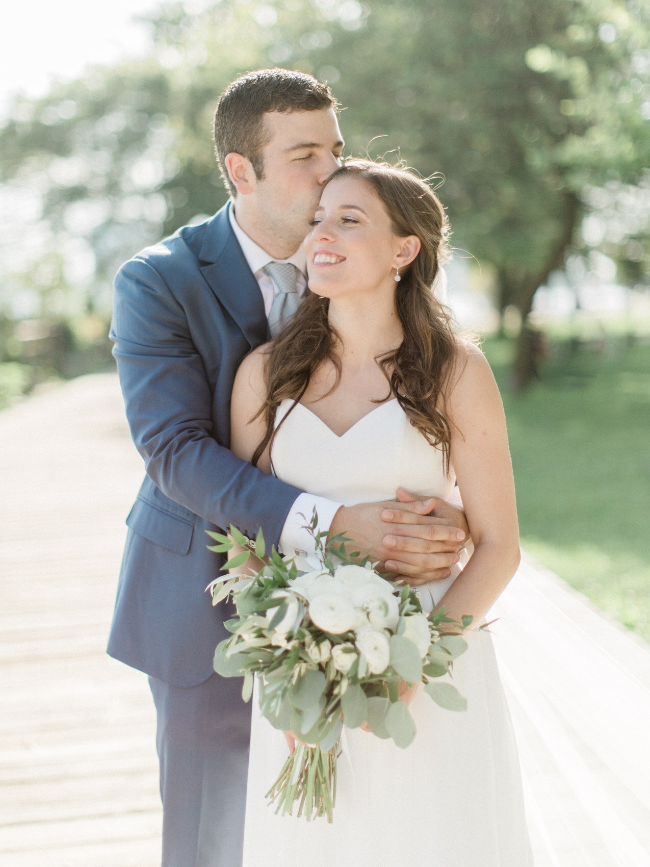 candid couple posing naturally for wedding photographs in downtown toronto