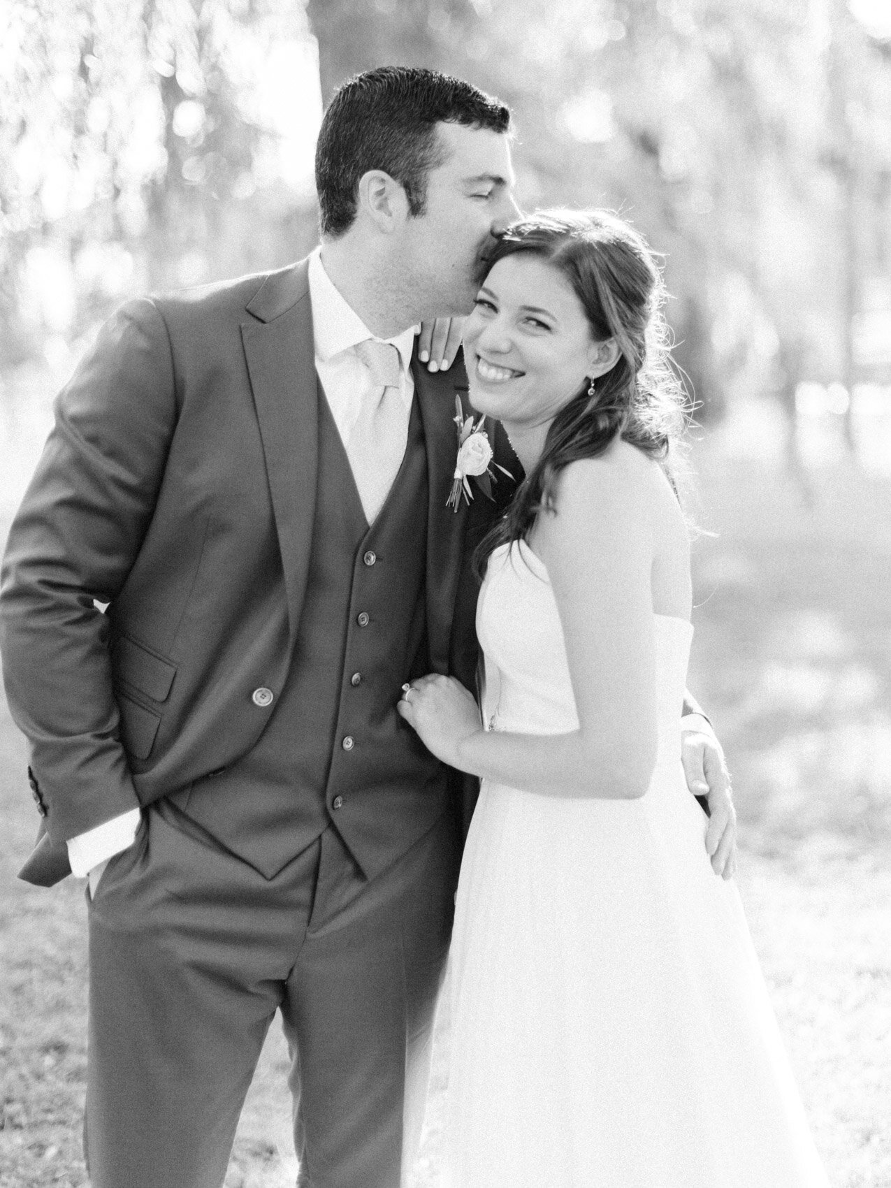 candid couple posing naturally for wedding photographs in downtown toronto