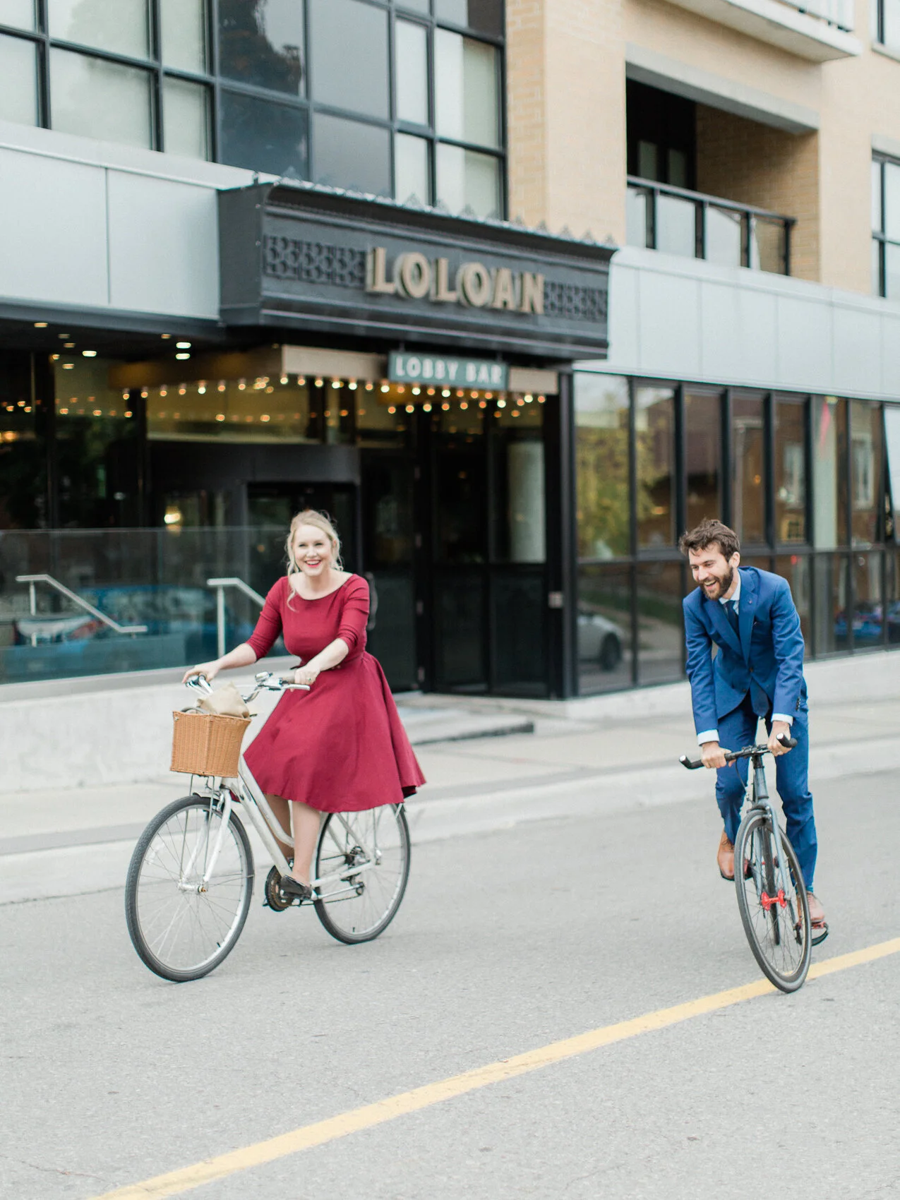 Stefanie &amp; Cameron's Gatsby Inspired Engagement Shoot at a Bar and on Bikes