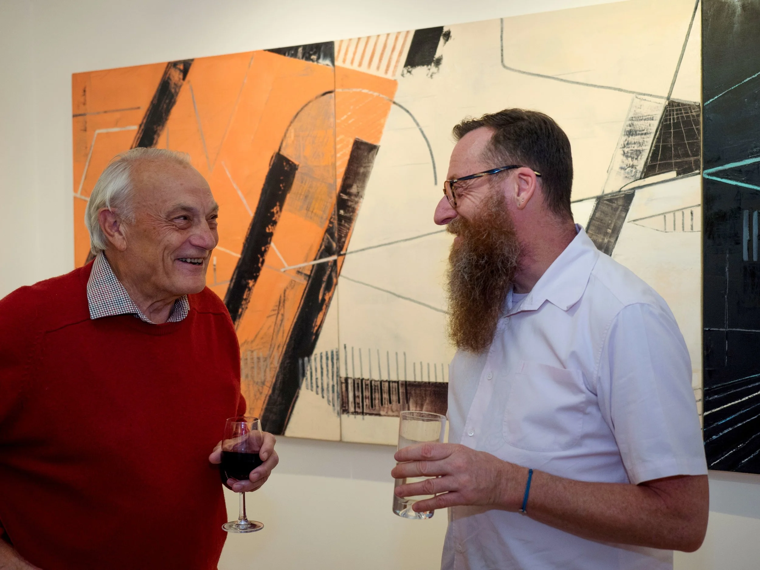DISCOVERING JAPAN (triptych) from a solo show at the Project Gallery private view, Arundel, 2015.
