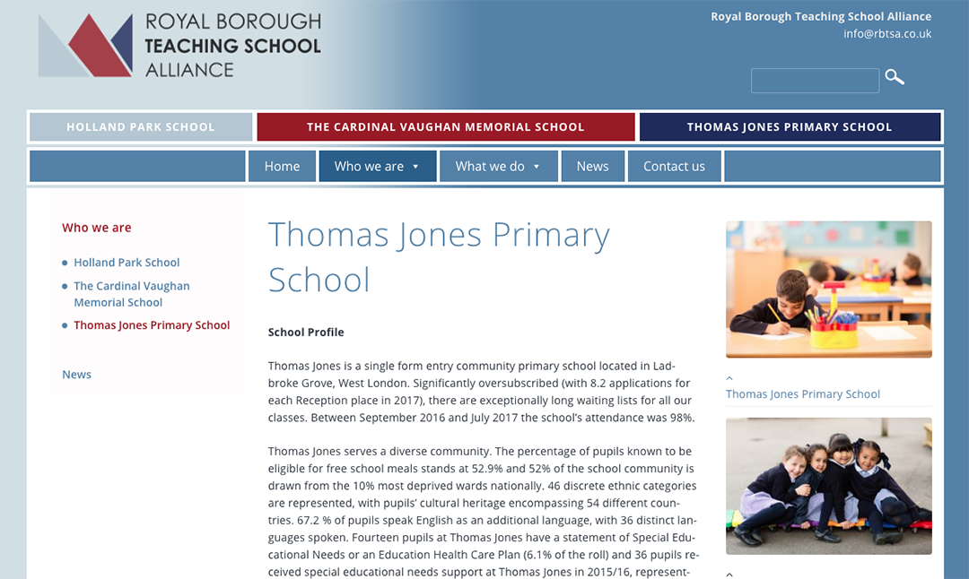 Schools Website Photography