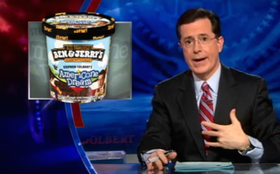Inevitably, Colbert weighs in on all of this controversy during his nightly program which gives the campaign free and wide-reaching publicity. 