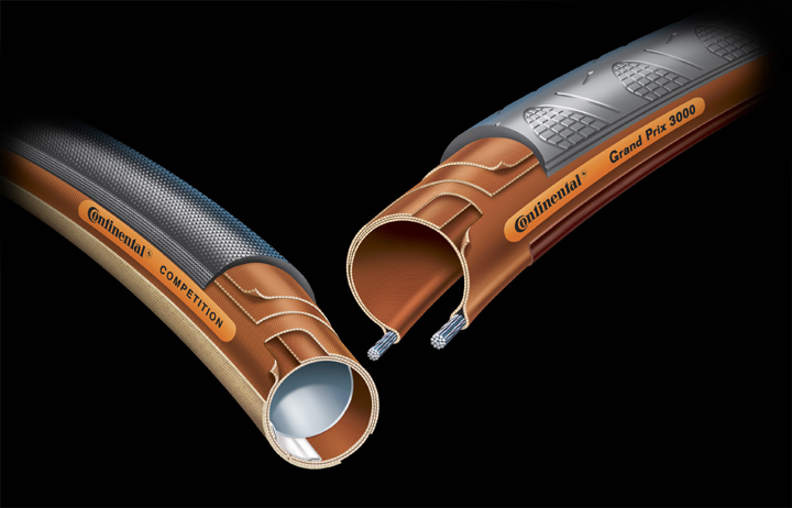 Continental Tubular and Clincher cutaways 