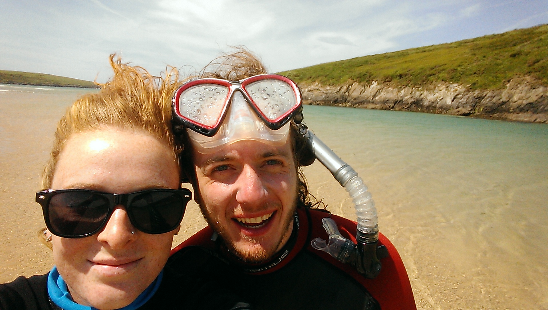 Despite being a lush warm day it was ridiculously windy and the beach sands whipped our face and legs!