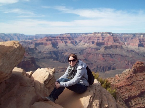 At the Grand Canyon, loving life!