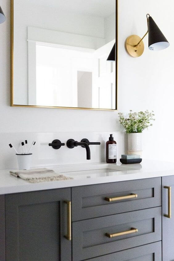 The Art Of Mixing Metals Studio L Interior Design - Mixing Brushed Nickel And Chrome In Bathroom