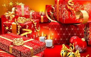 Above: Gifts wrapped by my wife .