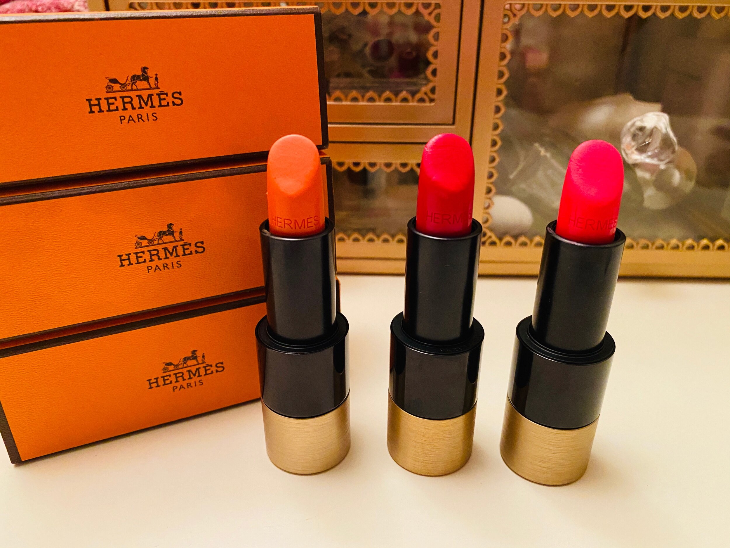 Rouge Hermès, Matte metallic lipstick, Limited edition, Rouge