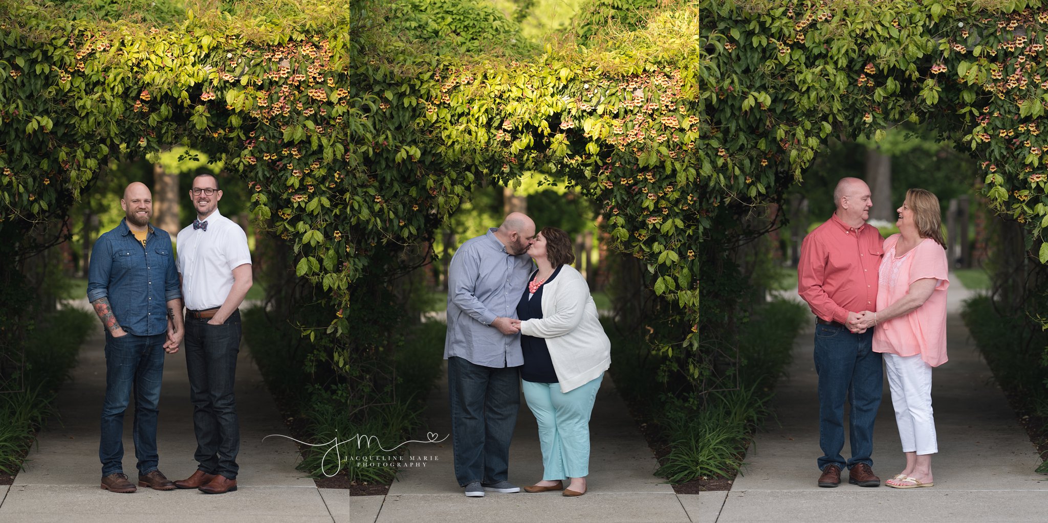 columbus ohio family photography features images of couples sharing love and kisses at franklin park conservatory