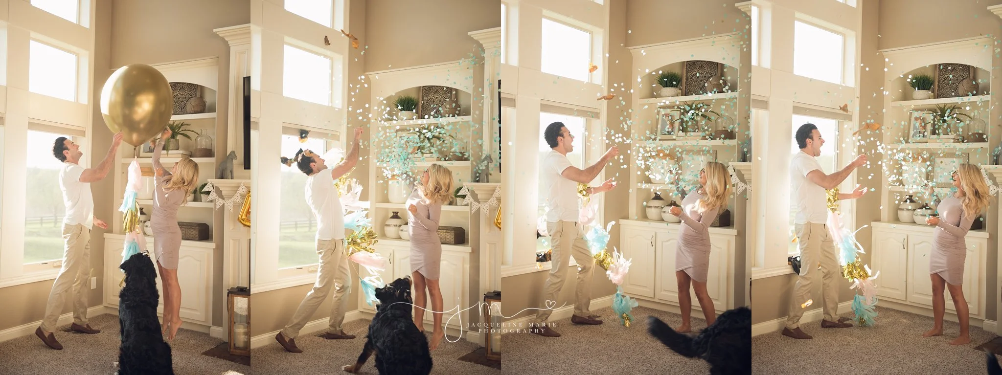 gender reveal balloon | gender reveal photography columbus ohio