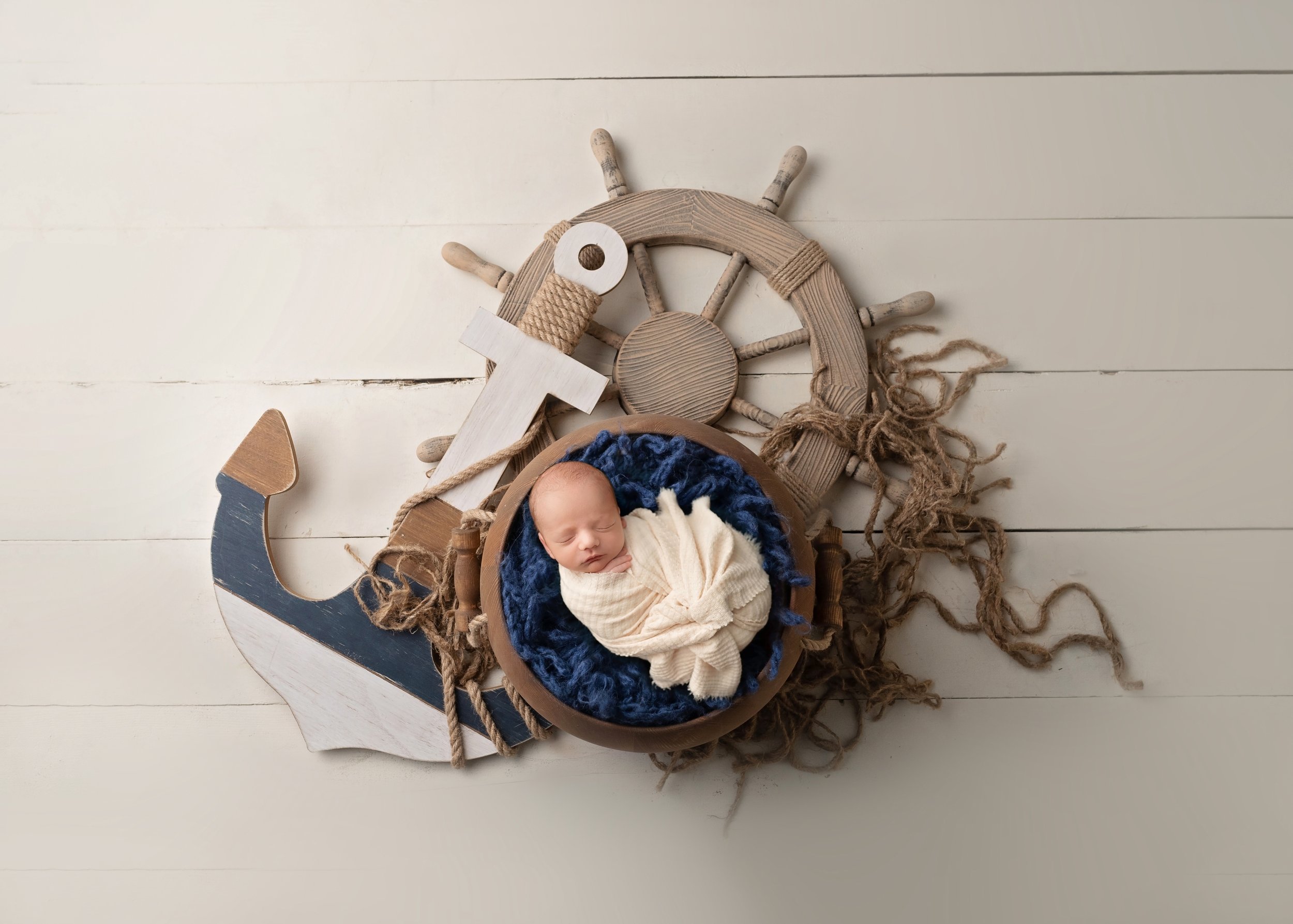 nautical newborn portrait columbus ohio