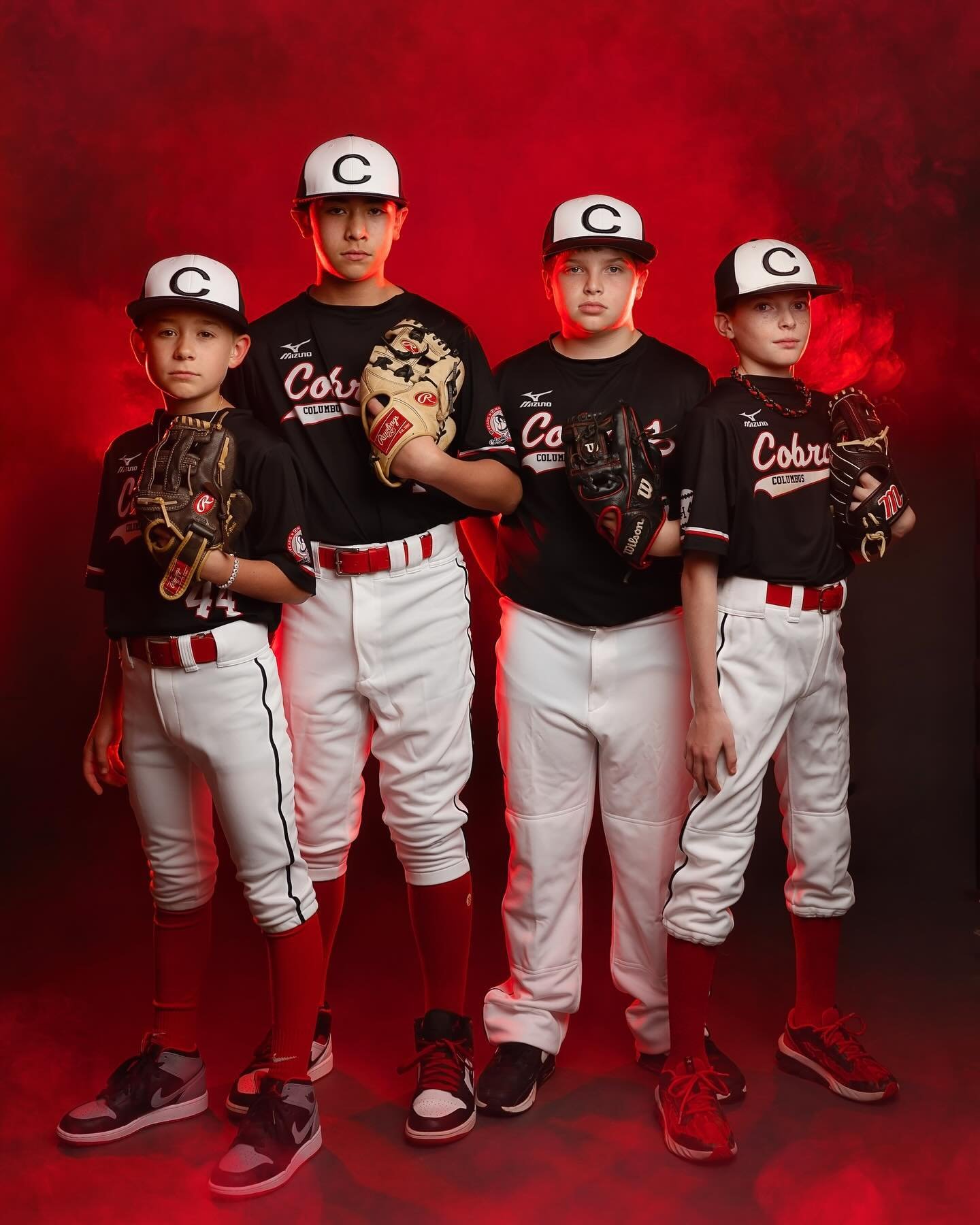 I was so excited when my son asked if we could do baseball pictures with his friends like I do for my daughter and her cheer friends!  These boys all go to school together and play on the same travel baseball team!  Love their friendship and their sw