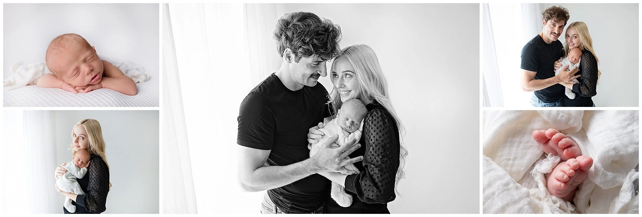 simplistic white and neutral newborn images in Columbus Ohio